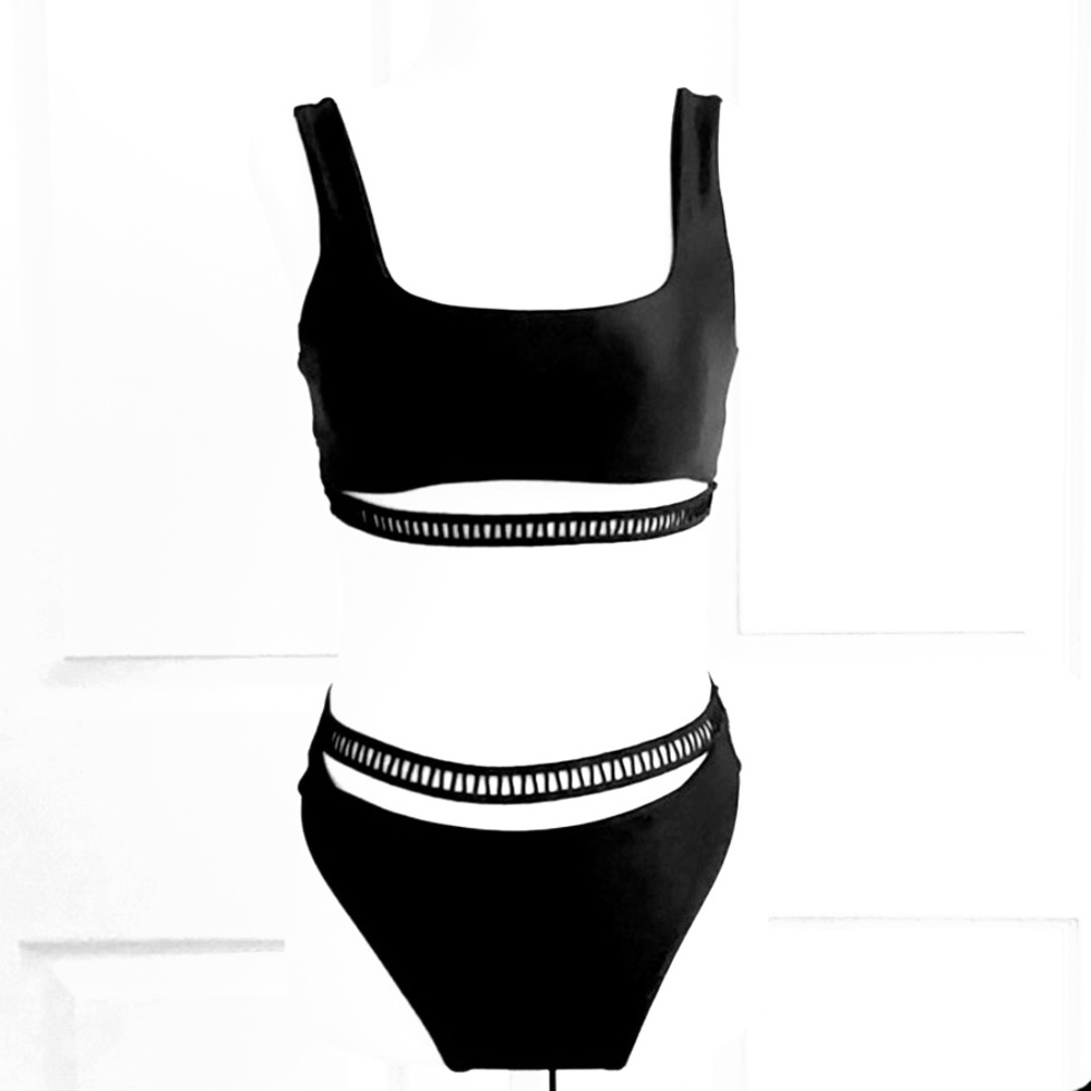 Zaful high waisted cut out strap Bikini